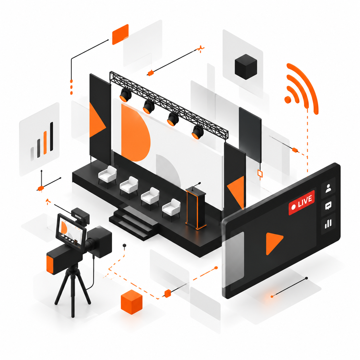 Illustration du service Événementiel & Live Streaming